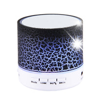Tragbarer Mini-Bluetooth-Stereolautsprecher A9 Glare Crack mit LED-Licht, integriertem Mikrofon, Unterstützung für Freisprechanrufe und TF-Karte
