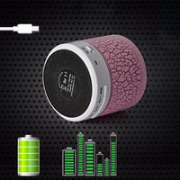 Tragbarer Mini-Bluetooth-Stereolautsprecher A9 Glare Crack mit LED-Licht, integriertem Mikrofon, Unterstützung für Freisprechanrufe und TF-Karte