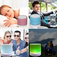 Tragbarer Mini-Bluetooth-Stereolautsprecher A9 Glare Crack mit LED-Licht, integriertem Mikrofon, Unterstützung für Freisprechanrufe und TF-Karte
