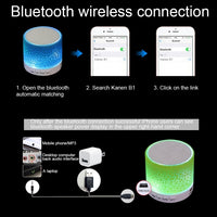 Tragbarer Mini-Bluetooth-Stereolautsprecher A9 Glare Crack mit LED-Licht, integriertem Mikrofon, Unterstützung für Freisprechanrufe und TF-Karte