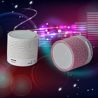 Tragbarer Mini-Bluetooth-Stereolautsprecher A9 Glare Crack mit LED-Licht, integriertem Mikrofon, Unterstützung für Freisprechanrufe und TF-Karte