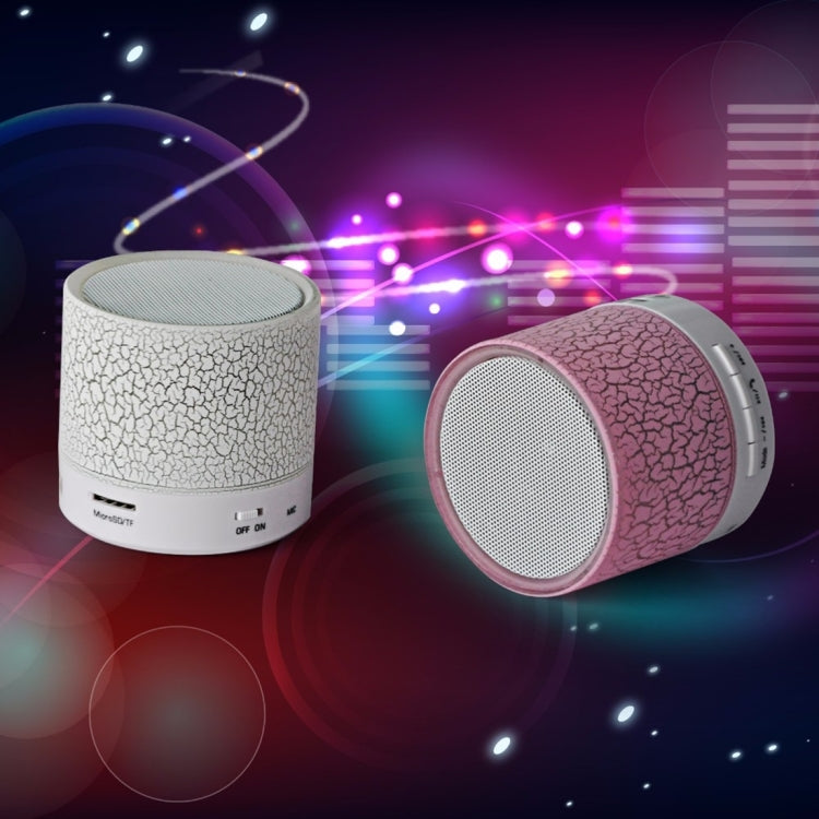 Tragbarer Mini-Bluetooth-Stereolautsprecher A9 Glare Crack mit LED-Licht, integriertem Mikrofon, Unterstützung für Freisprechanrufe und TF-Karte