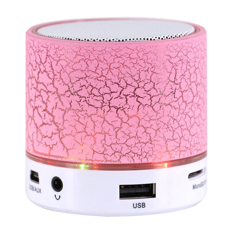 Tragbarer Mini-Bluetooth-Stereolautsprecher A9 Glare Crack mit LED-Licht, integriertem Mikrofon, Unterstützung für Freisprechanrufe und TF-Karte