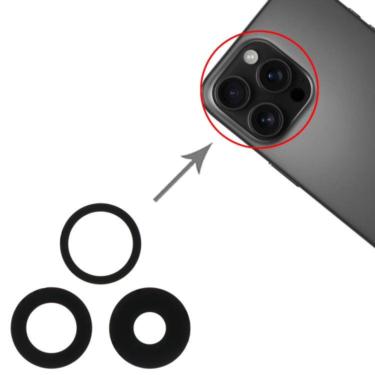 Für iPhone 16 Pro / 16 Pro Max 3 in 1 Rückkameraobjektiv, For iPhone 16 Pro / 16 Pro Max