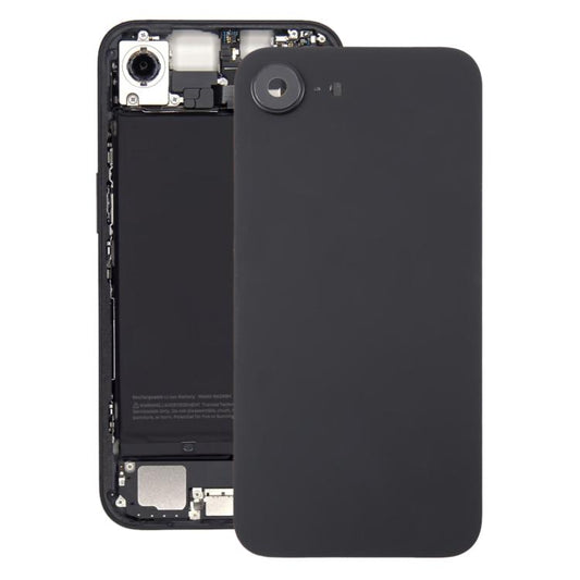 Glas-Akkudeckel für iPhone 16e von ClickInternet Wien mit Kameraobjektivrahmen.