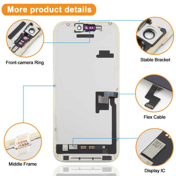 HXL Soft OLED-Bildschirm für iPhone 16 Pro, For iPhone 16 Pro