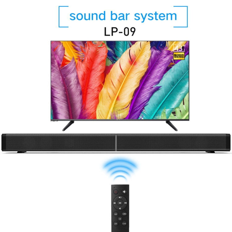 Soundbar LP-09 (CE0148) Heimkino-Bluetooth-Soundbar-Lautsprecher mit Fernbedienung, CE0148 Black