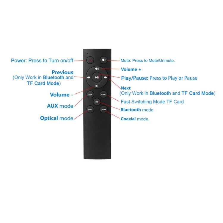 Soundbar LP-09 (CE0148) Heimkino-Bluetooth-Soundbar-Lautsprecher mit Fernbedienung, CE0148 Black