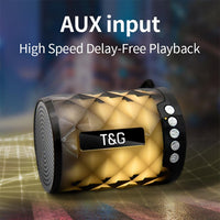 T&G TG155 Bluetooth 4.2 Mini tragbarer kabelloser Bluetooth-Lautsprecher mit bunten Lichtern