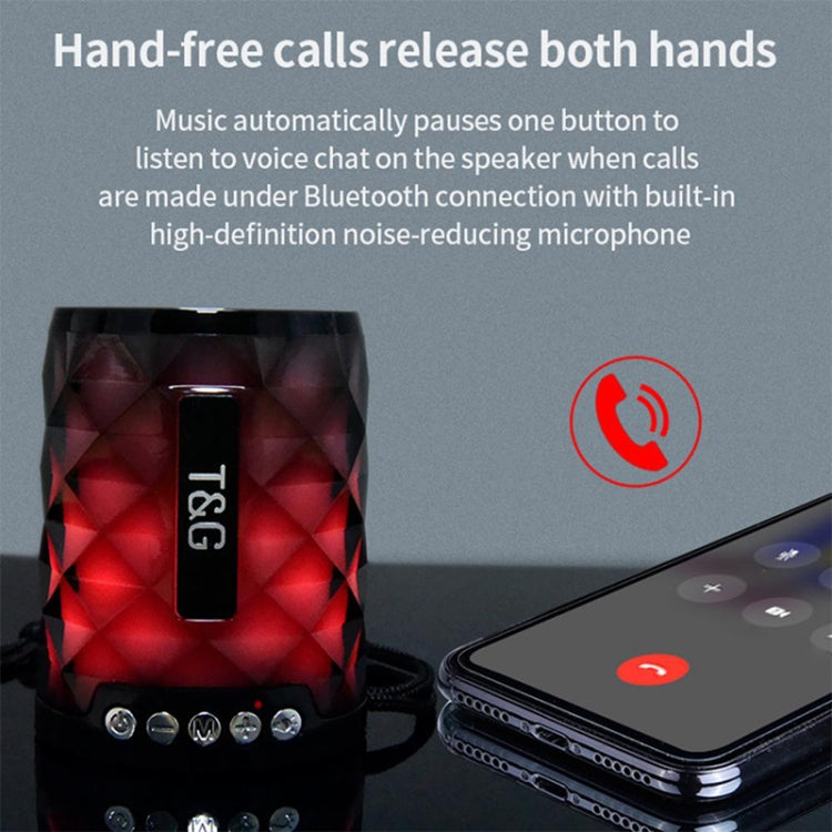 T&G TG155 Bluetooth 4.2 Mini tragbarer kabelloser Bluetooth-Lautsprecher mit bunten Lichtern
