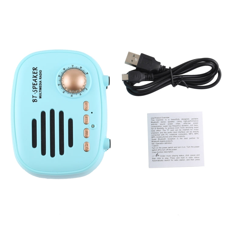 Q108 Retro Mini Wireless Bluetooth Lautsprecher, unterstützt Freisprecheinrichtung / TF-Karte / U-Disk / FM