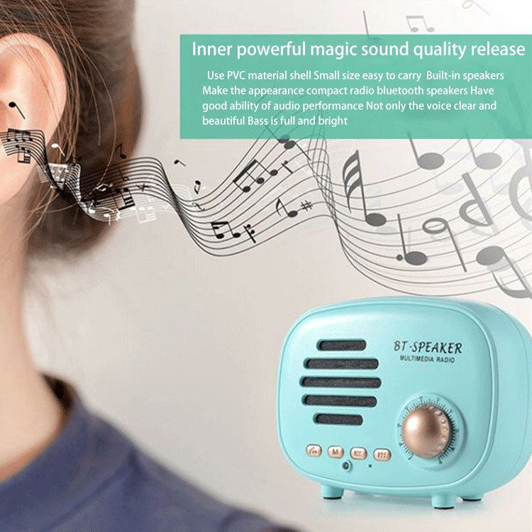 Q108 Retro Mini Wireless Bluetooth Lautsprecher, unterstützt Freisprecheinrichtung / TF-Karte / U-Disk / FM