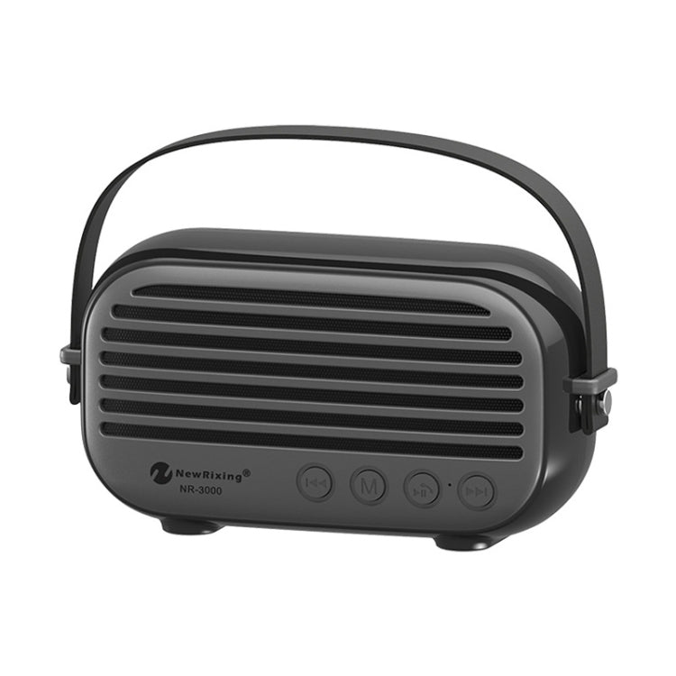 NewRixing NR-3000 Stilvoller Haushalts-Bluetooth-Lautsprecher mit Freisprechfunktion, unterstützt TF-Karte, USB, FM und AUX