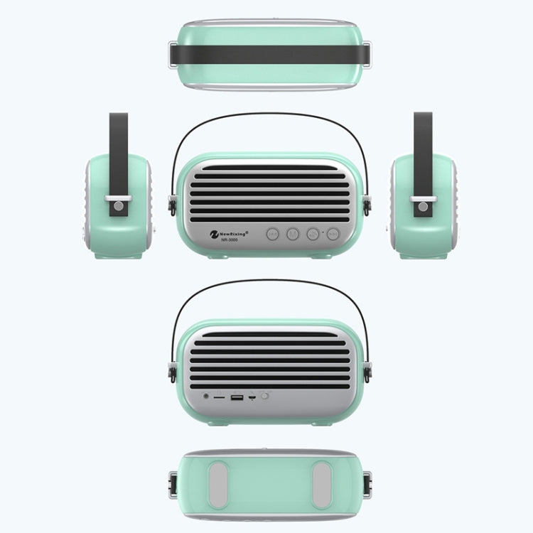 NewRixing NR-3000 Stilvoller Haushalts-Bluetooth-Lautsprecher mit Freisprechfunktion, unterstützt TF-Karte, USB, FM und AUX