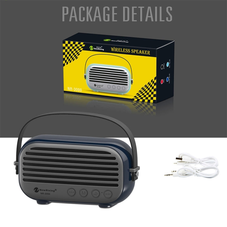 NewRixing NR-3000 Stilvoller Haushalts-Bluetooth-Lautsprecher mit Freisprechfunktion, unterstützt TF-Karte, USB, FM und AUX