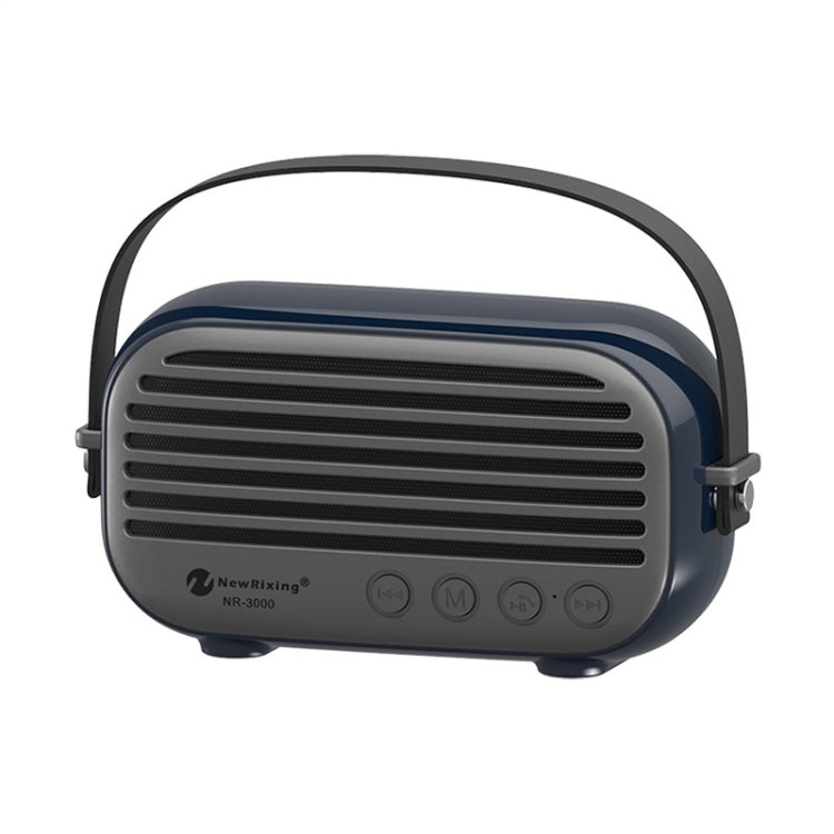 NewRixing NR-3000 Stilvoller Haushalts-Bluetooth-Lautsprecher mit Freisprechfunktion, unterstützt TF-Karte, USB, FM und AUX