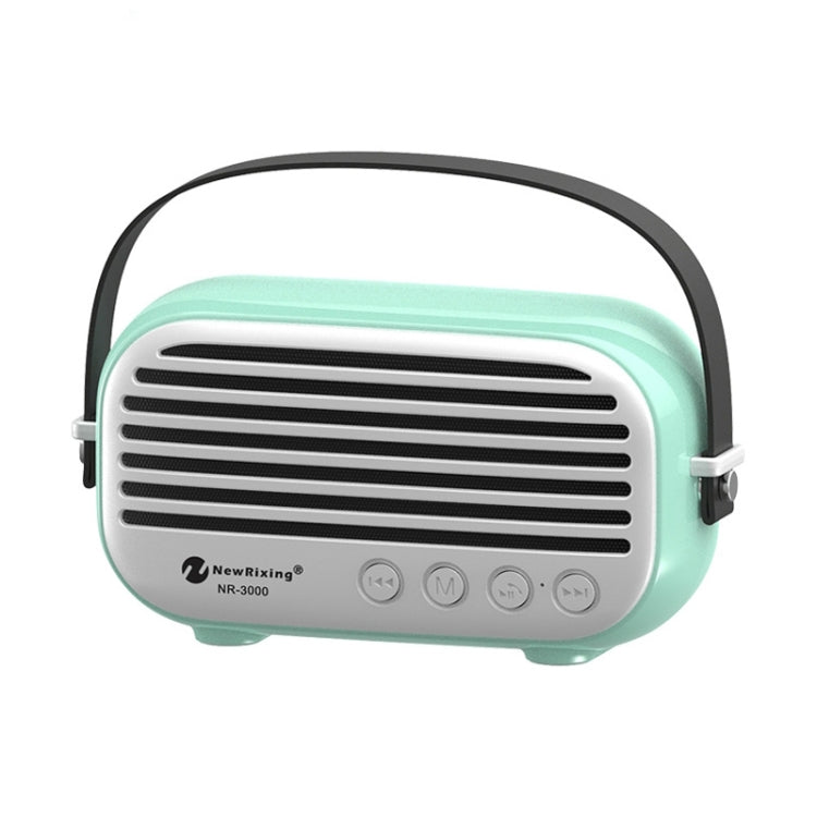 NewRixing NR-3000 Stilvoller Haushalts-Bluetooth-Lautsprecher mit Freisprechfunktion, unterstützt TF-Karte, USB, FM und AUX