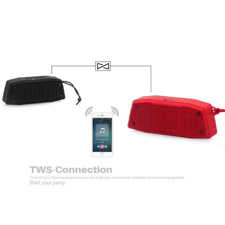NewRixing NR-4019 Tragbarer Bluetooth-Außenlautsprecher mit Freisprechfunktion, unterstützt TF-Karte, USB, FM und AUX