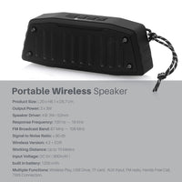 NewRixing NR-4019 Tragbarer Bluetooth-Außenlautsprecher mit Freisprechfunktion, unterstützt TF-Karte, USB, FM und AUX