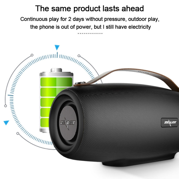 ZEALOT S27 Multifunktionaler kabelloser Bass-Bluetooth-Lautsprecher, integriertes Mikrofon, unterstützt Bluetooth-Anrufe, AUX und TF-Karte sowie 1 x 93 mm + 2 x 66 mm Lautsprecher, S27