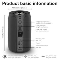 ZEALOT S32 5W HiFi-Bass kabelloser Bluetooth-Lautsprecher, unterstützt Freisprecheinrichtung / USB / AUX, S32