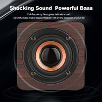 Q1 Tragbarer Mini-Mega-Bass-Bluetooth-Lautsprecher aus Holz