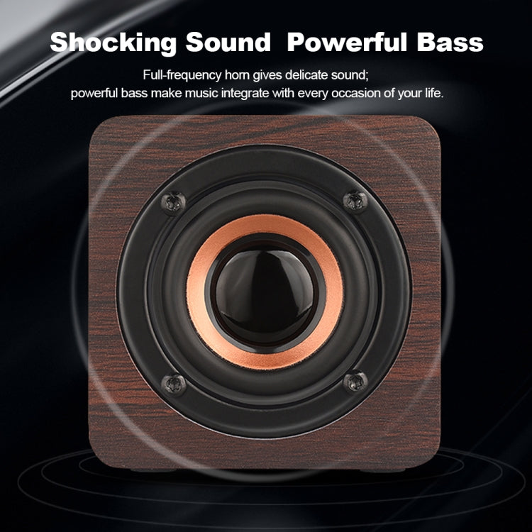 Q1 Tragbarer Mini-Mega-Bass-Bluetooth-Lautsprecher aus Holz