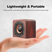 Q1 Tragbarer Mini-Mega-Bass-Bluetooth-Lautsprecher aus Holz