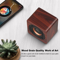 Q1 Tragbarer Mini-Mega-Bass-Bluetooth-Lautsprecher aus Holz