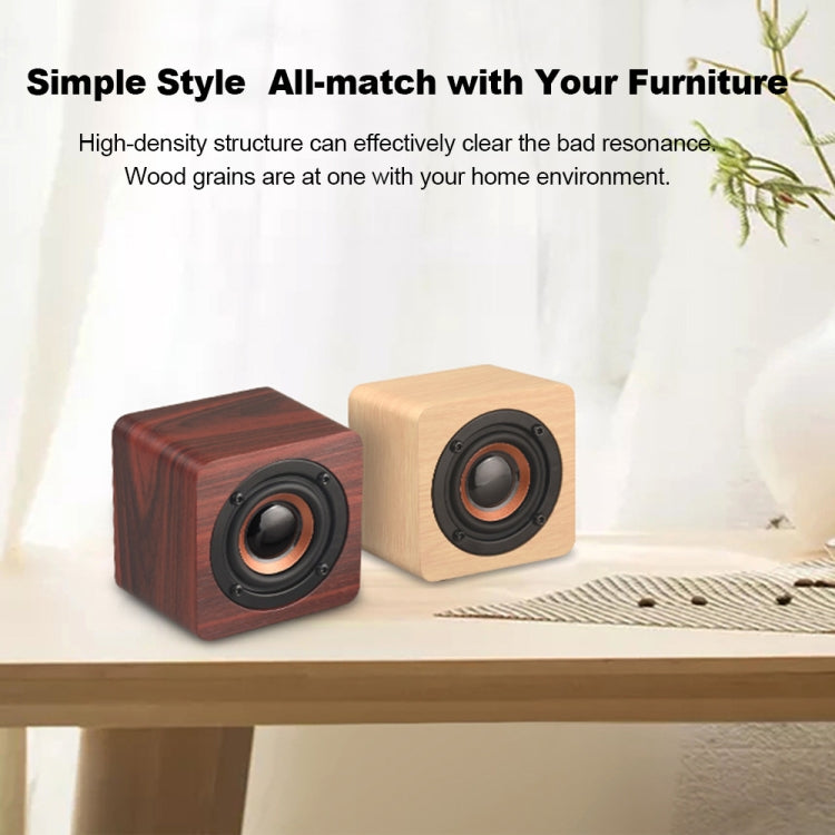 Q1 Tragbarer Mini-Mega-Bass-Bluetooth-Lautsprecher aus Holz