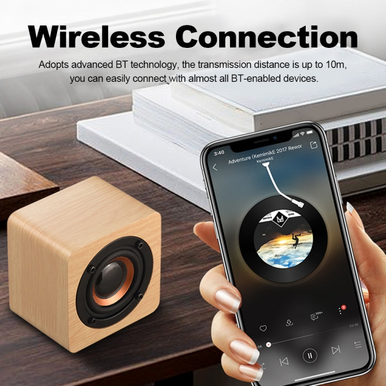 Q1 Tragbarer Mini-Mega-Bass-Bluetooth-Lautsprecher aus Holz
