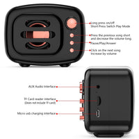 B11 Bluetooth 5.0 kabelloser Bluetooth-Lautsprecher im Retro-Stil, unterstützt Freisprechen, 32 GB TF-Karte und 3,5-mm-Audio-Buchse