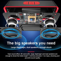 SC211 Tragbarer Subwoofer, kabelloser Bluetooth-Lautsprecher, Bluetooth 5.0, unterstützt TF-Karte, U-Disk und 3,5 mm AUX