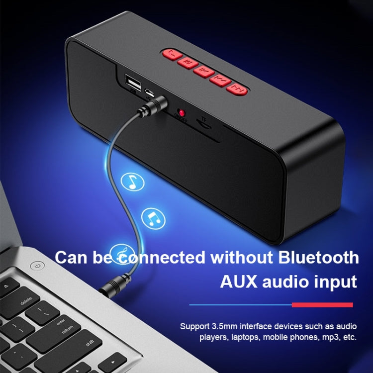 SC211 Tragbarer Subwoofer, kabelloser Bluetooth-Lautsprecher, Bluetooth 5.0, unterstützt TF-Karte, U-Disk und 3,5 mm AUX