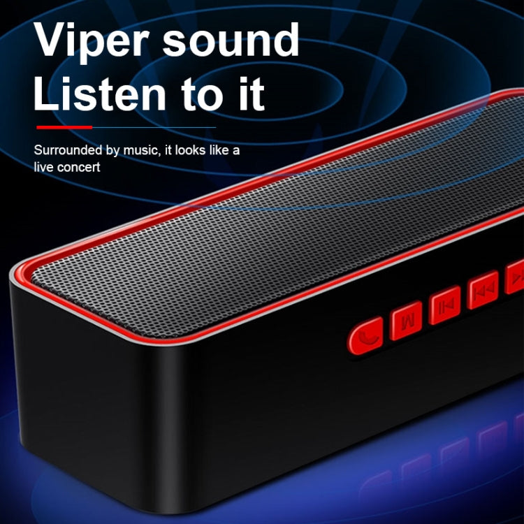 SC211 Tragbarer Subwoofer, kabelloser Bluetooth-Lautsprecher, Bluetooth 5.0, unterstützt TF-Karte, U-Disk und 3,5 mm AUX