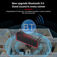 SC211 Tragbarer Subwoofer, kabelloser Bluetooth-Lautsprecher, Bluetooth 5.0, unterstützt TF-Karte, U-Disk und 3,5 mm AUX