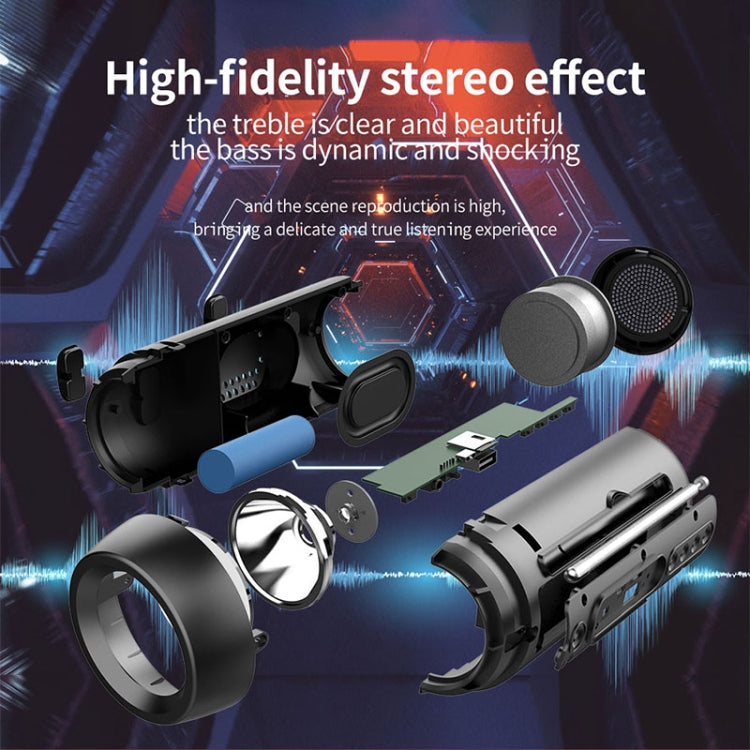ZEALOT A1 Multifunktionaler kabelloser Bass-Bluetooth-Lautsprecher, integriertes Mikrofon, unterstützt Bluetooth-Anrufe, AUX, TF-Karte und LED-Leuchten