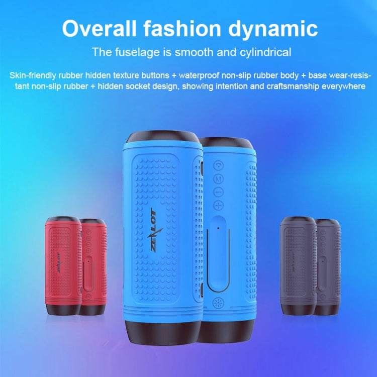 ZEALOT A1 Multifunktionaler kabelloser Bass-Bluetooth-Lautsprecher, integriertes Mikrofon, unterstützt Bluetooth-Anrufe, AUX, TF-Karte und LED-Leuchten