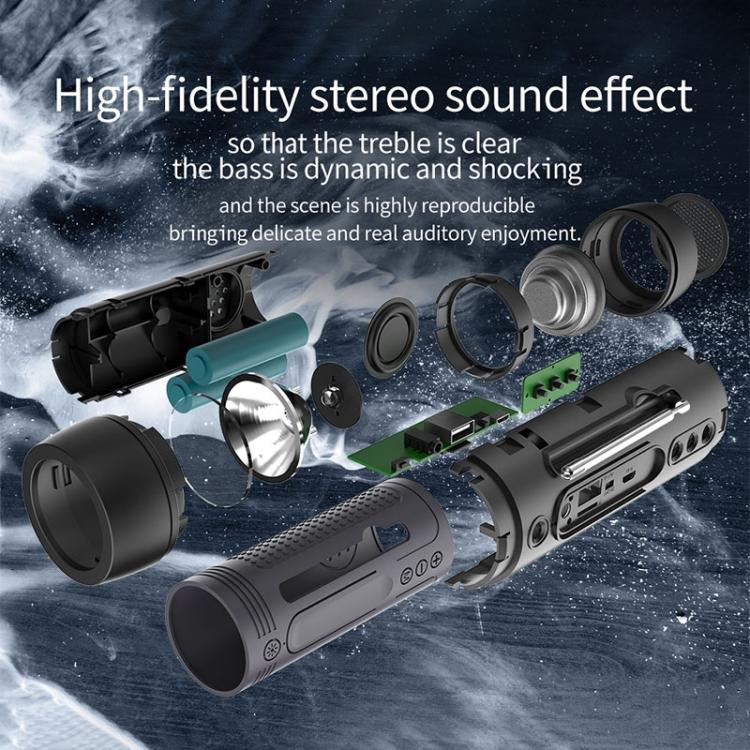 ZEALOT A2 Multifunktionaler kabelloser Bass-Bluetooth-Lautsprecher, integriertes Mikrofon, unterstützt Bluetooth-Anrufe, AUX, TF-Karte und LED-Leuchten