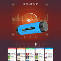 ZEALOT A2 Multifunktionaler kabelloser Bass-Bluetooth-Lautsprecher, integriertes Mikrofon, unterstützt Bluetooth-Anrufe, AUX, TF-Karte und LED-Leuchten