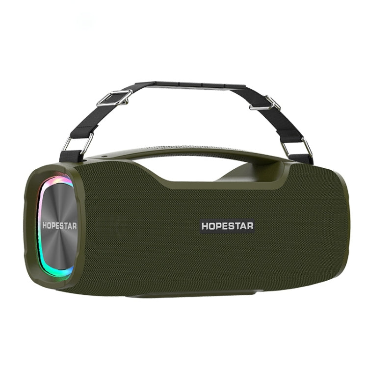 HOPESTAR A6X TWS Tragbarer Outdoor-Bluetooth-Lautsprecher mit bunten Musiklichtern, unterstützt Powerbank und Freisprechfunktion sowie U-Disk, TF-Karte und 3,5-mm-AUX, A6X Black, A6X Green
