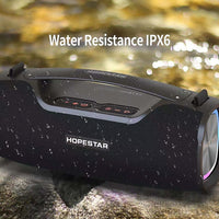 HOPESTAR A6X TWS Tragbarer Outdoor-Bluetooth-Lautsprecher mit bunten Musiklichtern, unterstützt Powerbank und Freisprechfunktion sowie U-Disk, TF-Karte und 3,5-mm-AUX, A6X Black, A6X Green