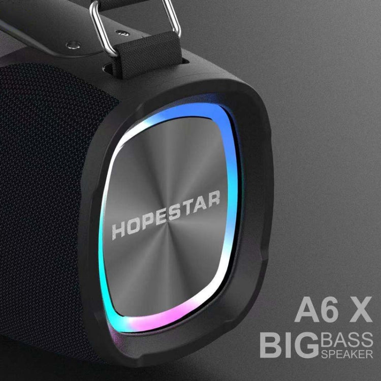 HOPESTAR A6X TWS Tragbarer Outdoor-Bluetooth-Lautsprecher mit bunten Musiklichtern, unterstützt Powerbank und Freisprechfunktion sowie U-Disk, TF-Karte und 3,5-mm-AUX, A6X Black, A6X Green