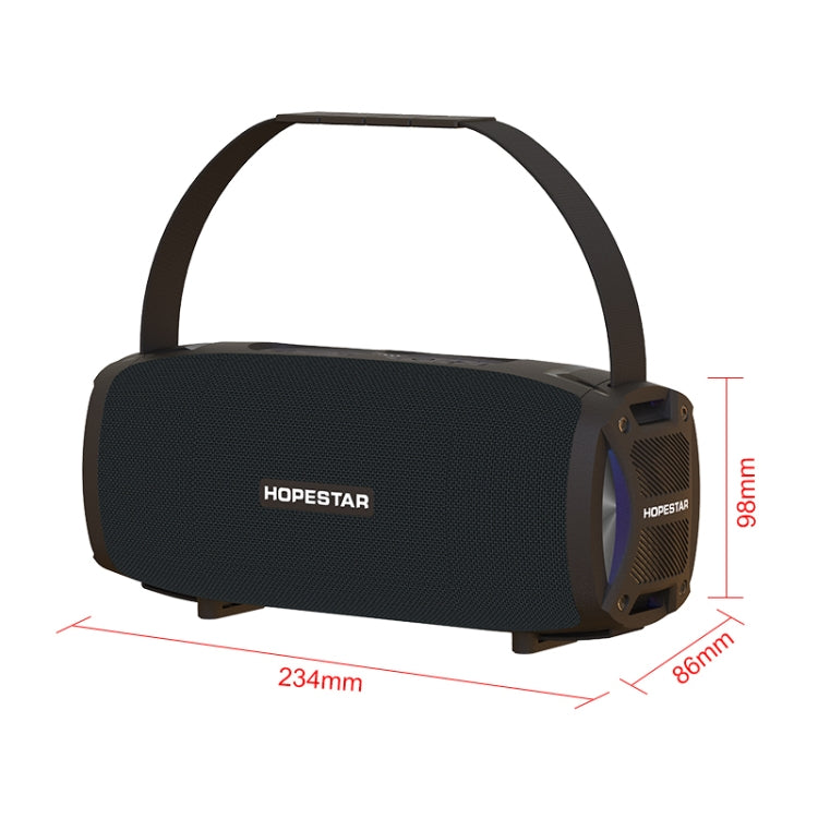 HOPESTAR H24 Pro TWS Tragbarer, wasserdichter, gewebter, strukturierter Bluetooth-Außenlautsprecher mit Rhythmuslicht, Unterstützung für Freisprechanrufe, U-Disk, TF-Karte und 3,5-mm-AUX und FM, H24 Pro Black, H24 Pro Grey, H24 Pro Blue, H24 Pro Red