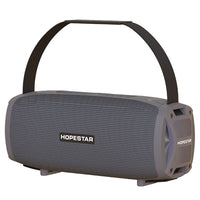 HOPESTAR H24 Pro TWS Tragbarer, wasserdichter, gewebter, strukturierter Bluetooth-Außenlautsprecher mit Rhythmuslicht, Unterstützung für Freisprechanrufe, U-Disk, TF-Karte und 3,5-mm-AUX und FM, H24 Pro Black, H24 Pro Grey, H24 Pro Blue, H24 Pro Red
