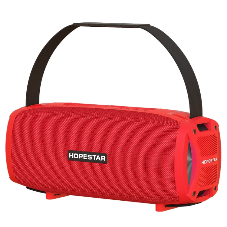 HOPESTAR H24 Pro TWS Tragbarer, wasserdichter, gewebter, strukturierter Bluetooth-Außenlautsprecher mit Rhythmuslicht, Unterstützung für Freisprechanrufe, U-Disk, TF-Karte und 3,5-mm-AUX und FM, H24 Pro Black, H24 Pro Grey, H24 Pro Blue, H24 Pro Red