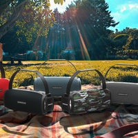 HOPESTAR H24 Pro TWS Tragbarer, wasserdichter, gewebter, strukturierter Bluetooth-Außenlautsprecher mit Rhythmuslicht, Unterstützung für Freisprechanrufe, U-Disk, TF-Karte und 3,5-mm-AUX und FM, H24 Pro Black, H24 Pro Grey, H24 Pro Blue, H24 Pro Red