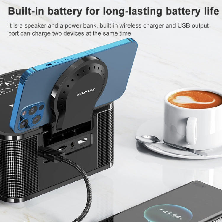 awei Y332 kabelloser Lade-Bluetooth 5.0-Lautsprecher, unterstützt Freisprech-Sprachanrufe