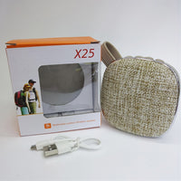 X25new Cloth Texture Square Tragbarer Mini-Bluetooth-Lautsprecher, unterstützt Freisprechanrufe, TF-Karte und AUX, X25new Orange, X25new Green, X25new Grey, X25new Blue
