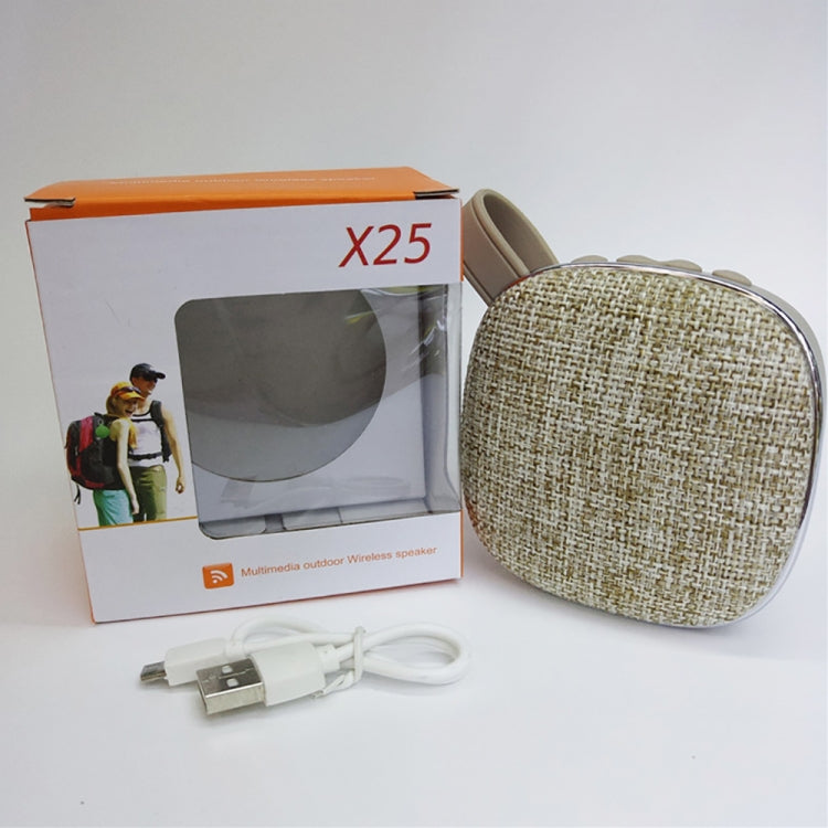 X25new Cloth Texture Square Tragbarer Mini-Bluetooth-Lautsprecher, unterstützt Freisprechanrufe, TF-Karte und AUX, X25new Orange, X25new Green, X25new Grey, X25new Blue